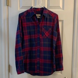 XS Express Plaid Flannel Button Down Shirt